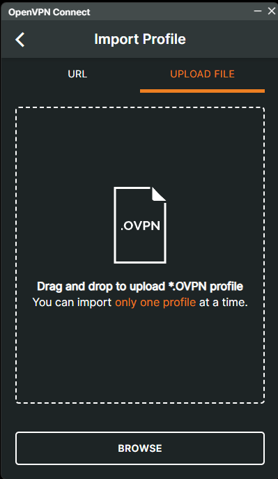 OpenVPN Connect Windows Client Import Profile from File